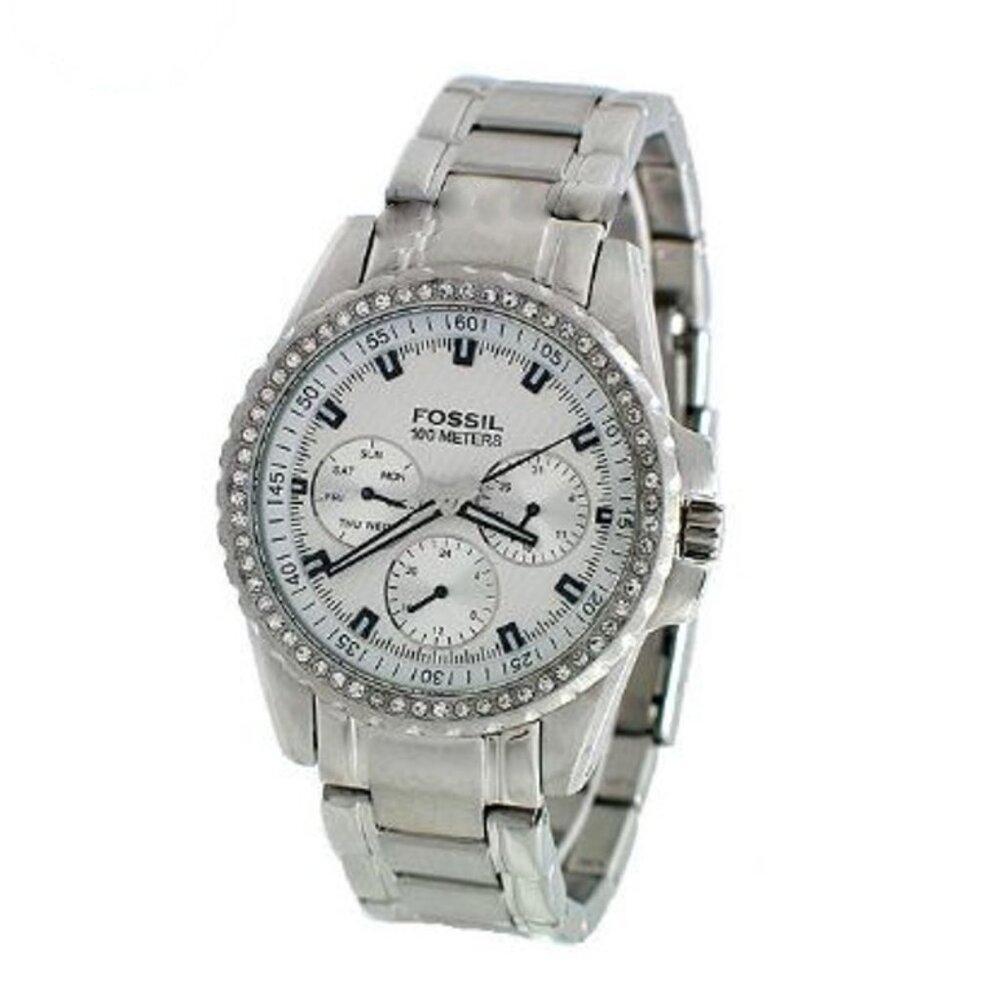 Fossil Water Resistant Chronograph Watch with Crystals